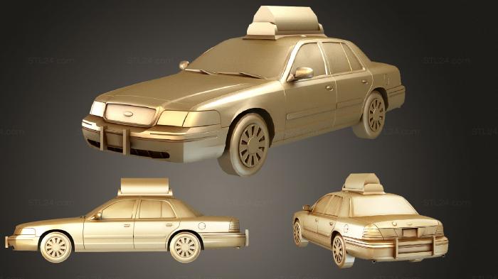 Автомобили и транспорт (Нью-Йоркское такси, CARS_2748) 3D модель для ЧПУ станка